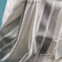 טלית חתנים אקרילן מהודרת  פסים כסף לא מחליקה - 607