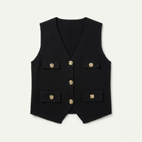 ווסט סריג כפתורי זהב