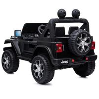 גיפ רנגלר רוביקון שחור 12v מושב זוגי מרופד
