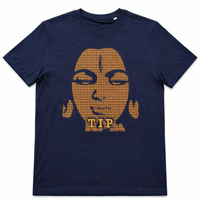 חולצת טי- navy with neon orange ACID SHIVA t-shirt