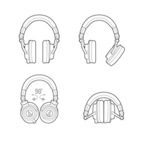 אוזניות אולפן Audio Technica ATH-M50X