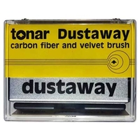Tonar dustaway- מברשת משולבת סיבי פחם וקטיפה לניקוי תקליטים