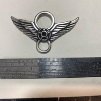 תליון צבאי, כנפיים עם כוכב- בציפוי כסף מושחר