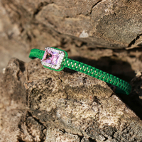 צמיד הוואנה - ירוק, ורוד, כסף