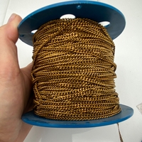 שרשרת פנצר פליז- גלם ללא ציפוי, רוחב 1.2 ממ, 2 ממ, 3 ממ (10)