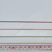 שרשרת חוליות אובליות פליז רוחב 2ממ בחיתוך דיימונד קאט בציפויים צבעוניים (11)