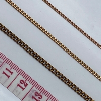 שרשרת פנצר פליז- גלם ללא ציפוי, רוחב 1.2 ממ, 2 ממ, 3 ממ (10)