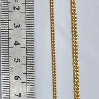 שרשרת פנצר פליז בציפוי זהב כהה 24K (7)
