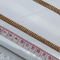 שרשרת פליז בעבודת יד גורמט 2 שורות מולחמות רוחב 7 ממ (17)