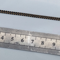 שרשרת פנצר פליז בציפוי שחור מגולח רוחב 3 ממ (5)