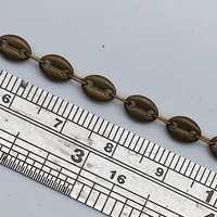 שרשרת פליז בעבודת יד ללא ציפוי