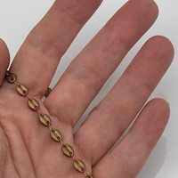 שרשרת פליז בעבודת יד ללא ציפוי