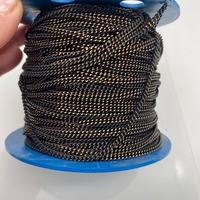 שרשרת פנצר פליז בציפוי שחור מגולח רוחב 3 ממ (5)