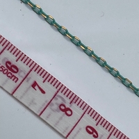 שרשרת חוליות אובליות פליז רוחב 2ממ בחיתוך דיימונד קאט בציפויים צבעוניים (11)