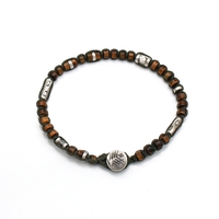 צמיד לגבר - אנתוני - כסף 925, טייגר איי