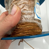 שרשרת פנצר פליז- גלם ללא ציפוי, רוחב 1.2 ממ, 2 ממ, 3 ממ (10)