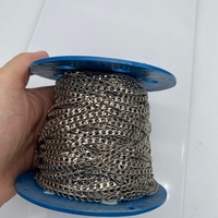 שרשרת גורמט פליז בציפוי ניקל 4 ממ (9)