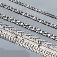 שרשרת גורמט פליז בציפוי ניקל 3 מידות (43)