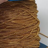 שרשרת פנצר פליז בציפוי זהב כהה 24K (7)