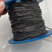 שרשרת פנצר פליז בציפוי בלאק גאן - שחור מטאלי (6)