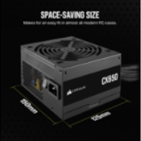 ספק CORASIR CX650 Non modular 650W 80 Plus Bronz PSU