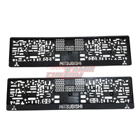 זוג מסגרות ללוחית רישוי עם סמל מיצובישי