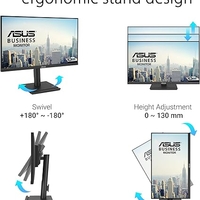 מסך מחשב + רמקולים ASUS VA24DQFS 23.8 100HZ IPS HDMI VGA DP 1MS SPK USB PIVOT