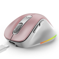 עכבר אלחוטי גיימינג נטען Genius Ergo 9000S PRO BT+WIFI PINK