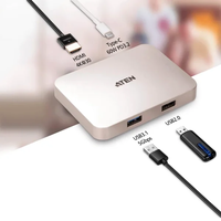 תחנת עגינה אוניברסלית ATEN UH3235 USB Type-c 4K Ultra Mini Dock