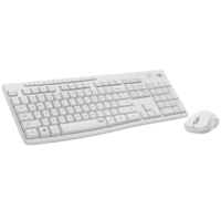 מקלדת + עכבר אלחוטיים שקטים LOGITECH MK295 SILENT WHITE