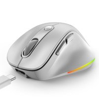 עכבר אלחוטי גיימינג נטען Genius Ergo 9000S PRO BT+WIFI WHITE