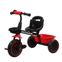 תלת אופן עם ידית שליטה אדום Infanti