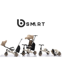 תלת אופן חדשי 5 ב1 דו כיווני מתקפל - מבית ביסמרט BSMART-מוקה