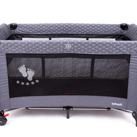 לול פלטינום דו קומתי PLATINUM - אפור כהה Dark Grey Quilt Infanti