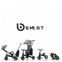 תלת אופן חדשי 5 ב1 דו כיווני מתקפל - מבית ביסמרט BSMART-אפור