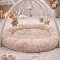 אוניברסיטה ומשטח פעילות לתינוק מרופד במיוחד - ספארי עגול Nuni