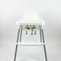 כיסא אוכל 2ב1 אפור TWINY