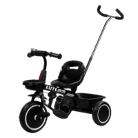 תלת אופן עם ידית שליטה שחור Infanti