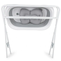 אמבטיית סיליקון מתקפלת עם סטנד צינורית וצופי FG1170A-לבן בז Infanti