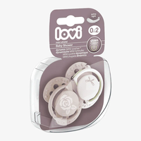 זוג מוצצי סיליקון מהדורת בייבי שאוור 0-2 ורוד lovi