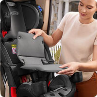 כיסא בטיחות משולב בוסטר SlimFit3 LX - אפור/שחור Stanford