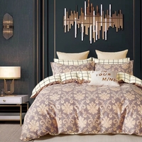 סט מצעים למיטה זוגית 100% כותנה סאטן 200 חוט דגם המלכה הסגולה 160/200