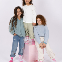 גרבי הלו קיטי כותנה מעוצבים לילדים, 6 זוגות מידת one size שמתאימה למידות 24-34