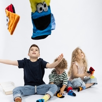 גרבי רחוב סומסום כותנה מעוצבים לילדים, 6 זוגות מידת one size שמתאימה למידות 24-34