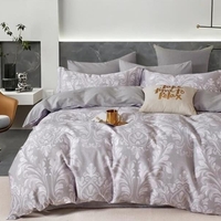 סט מצעים למיטה זוגית 100% כותנה סאטן 200 חוט דגם מאור 160/200