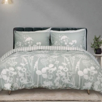 סט מצעים למיטה זוגית 100% כותנה לאה מנטה 160/200 -VARDINON