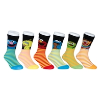 גרבי רחוב סומסום כותנה מעוצבים לילדים, 6 זוגות מידת one size שמתאימה למידות 24-34