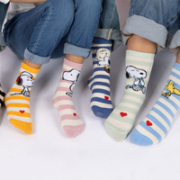 גרבי סנופי כותנה מעוצבים לילדים, 6 זוגות מידת one size שמתאימה למידות 24-34