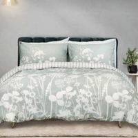 סט מצעים למיטה זוגית 100% כותנה לאה מנטה 160/200 -VARDINON