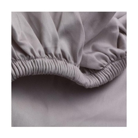 סט מצעים למיטה זוגית 100% כותנה סאטן דגם Ruby 160/200 אפור בהיר